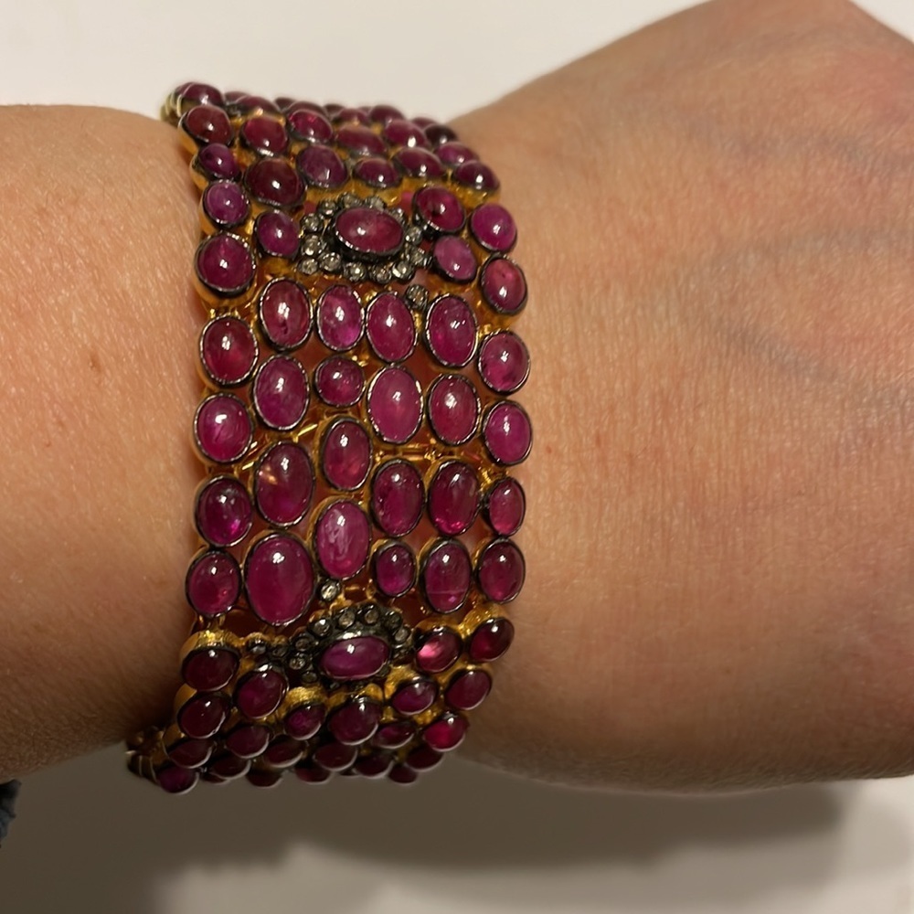 Ruby Six Layered Bracelet Bangle - image 3